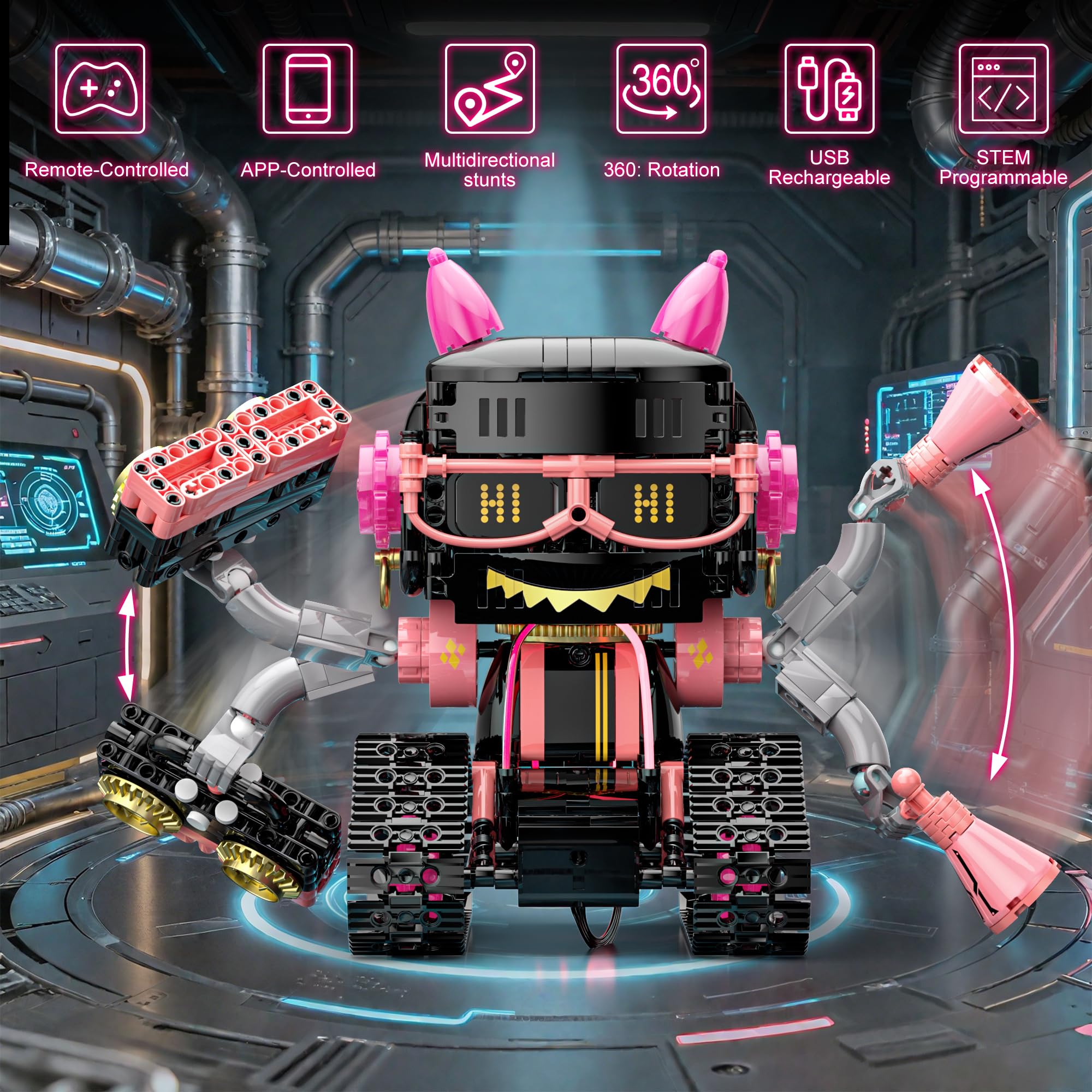 Amazon.com: GLSQWZXD 5in1 STEM Robot Building Kits for Kids 6-12