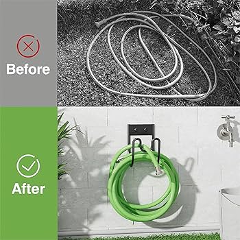 Amazon | ガーデン ホースホルダー 金属製 ホースリール ホース巻き