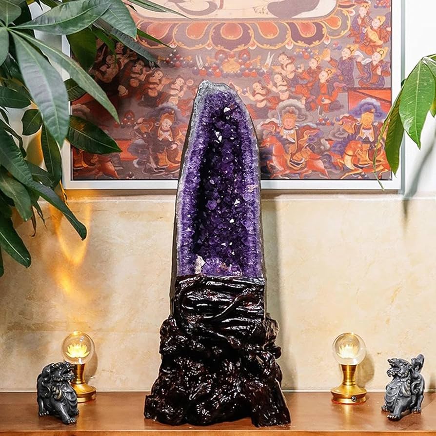 Amazon.co.jp: 天然アメジストジオード洞窟 - 約35ポンド、 アメジスト