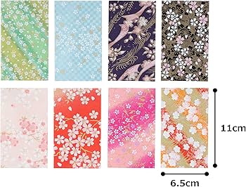 Amazon | 【Amazon.co.jp 限定】和紙かわ澄 特撰 友禅和紙 ぽち袋 桜柄