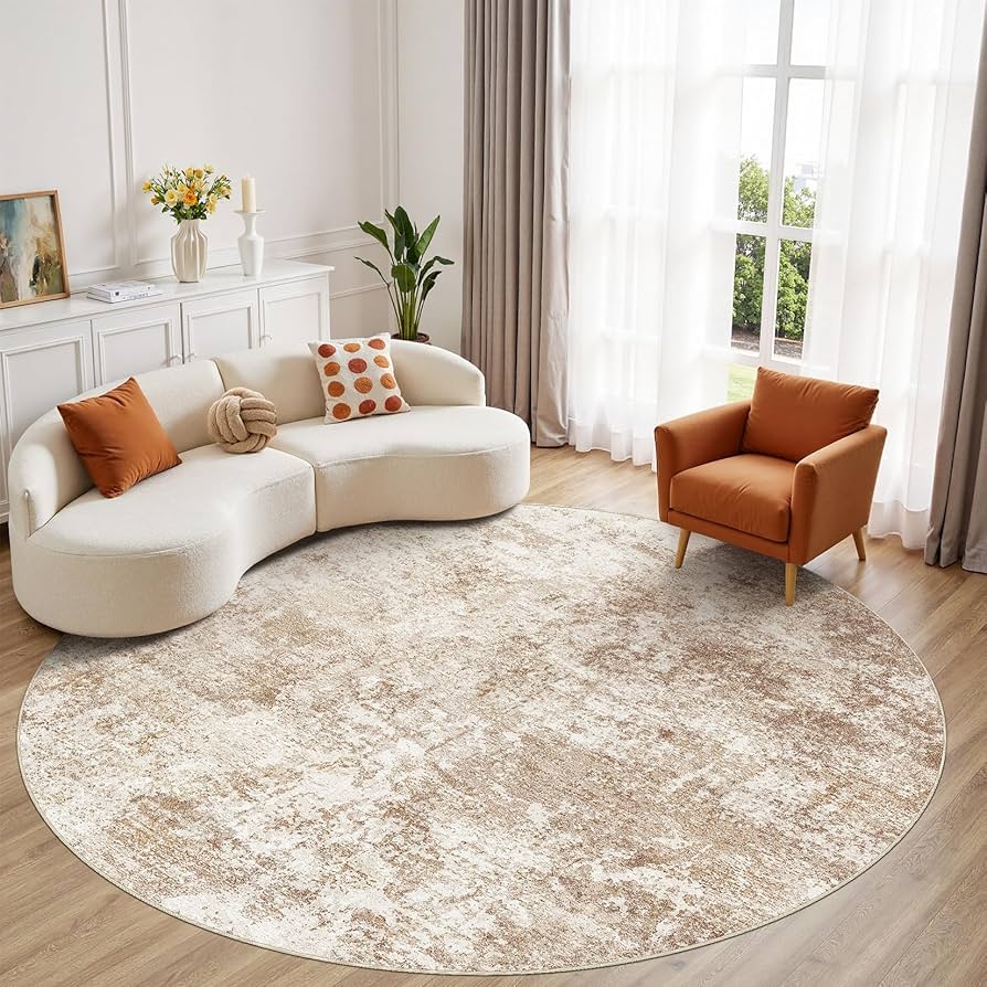 Amazon.com: Micgeek 8ft Round Area Rug - 8X8 Abstract Washable