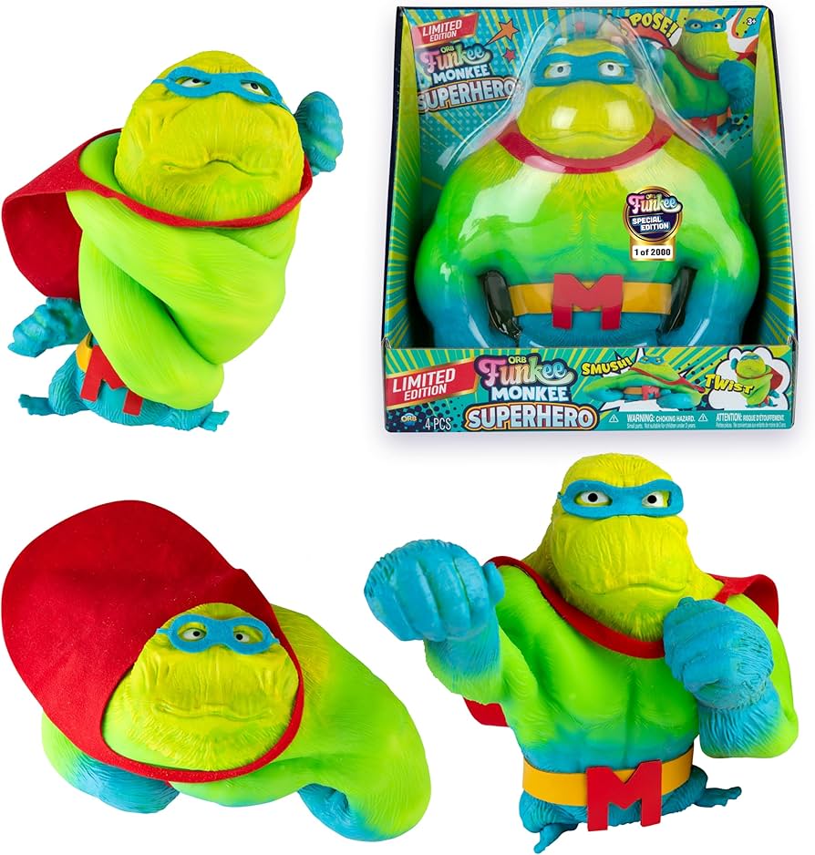 Amazon.com: ORB Squishy Monkey Funkee Monkee Jumbo Super Hero Toy