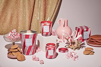Amazon.com: Voluspa Crushed Candy Cane Candle | Classic Boxed