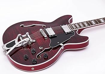 Amazon | GROTE 335 style Jazz Electric Guitar with Bigsby Semi