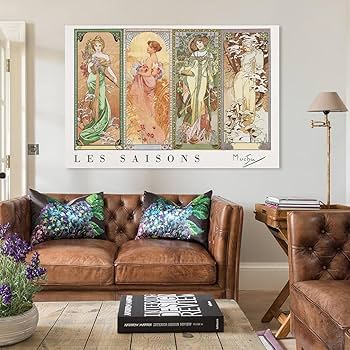 Amazon.co.jp: Alphonse Mucha アルフォンス・ミュシャ 四季変化
