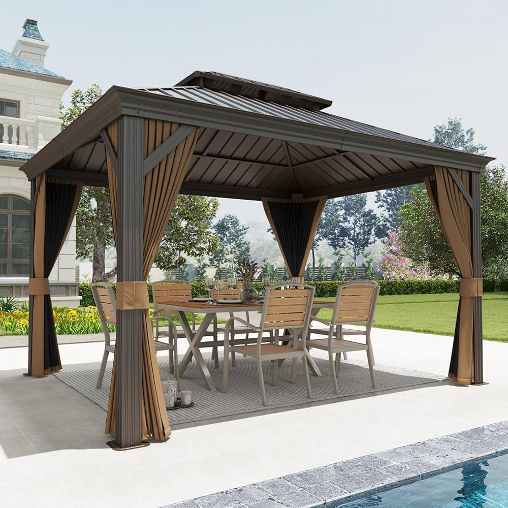 Amazon.co.jp: Patiorama 10フィート x 12フィート ハードトップガゼボ