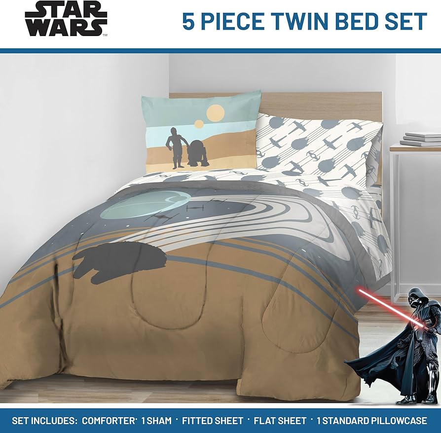 Amazon.com: Jay Franco Star Wars Twin Size Comforter Set - 5 Piece