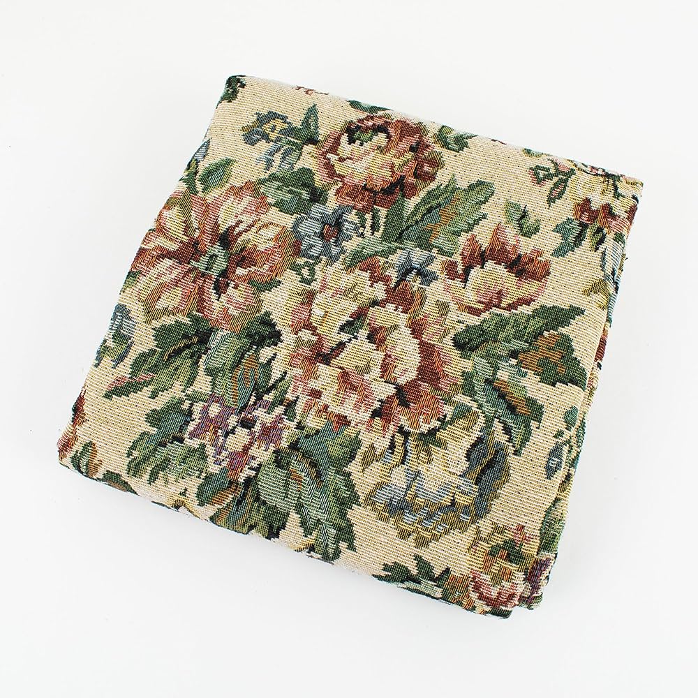 Amazon | 生地 ゴブランジャガード アンティーク調花柄 約140cm幅