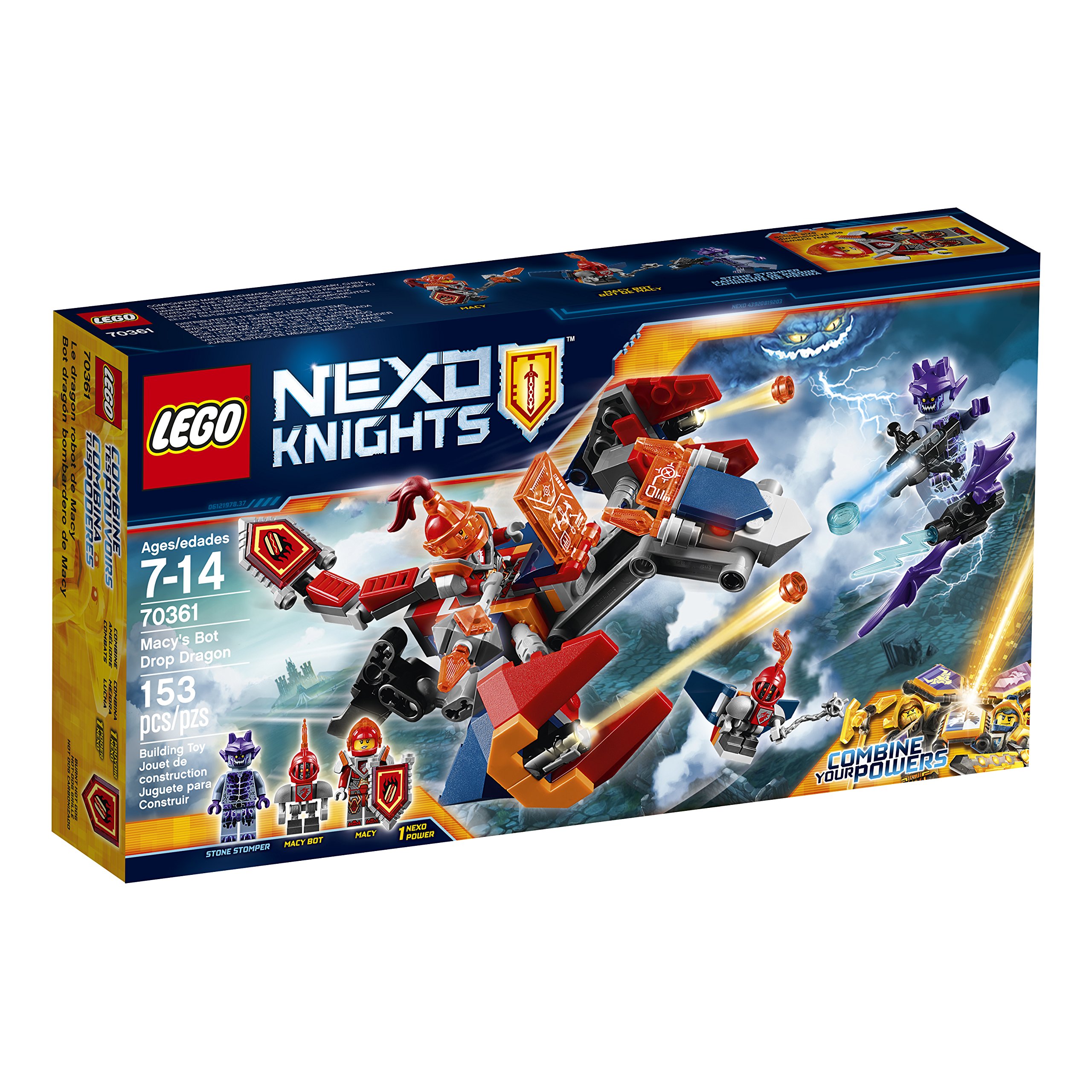LEGO Nexo Knights Macy's Bot Drop Dragon Building Kit, 153 Piece