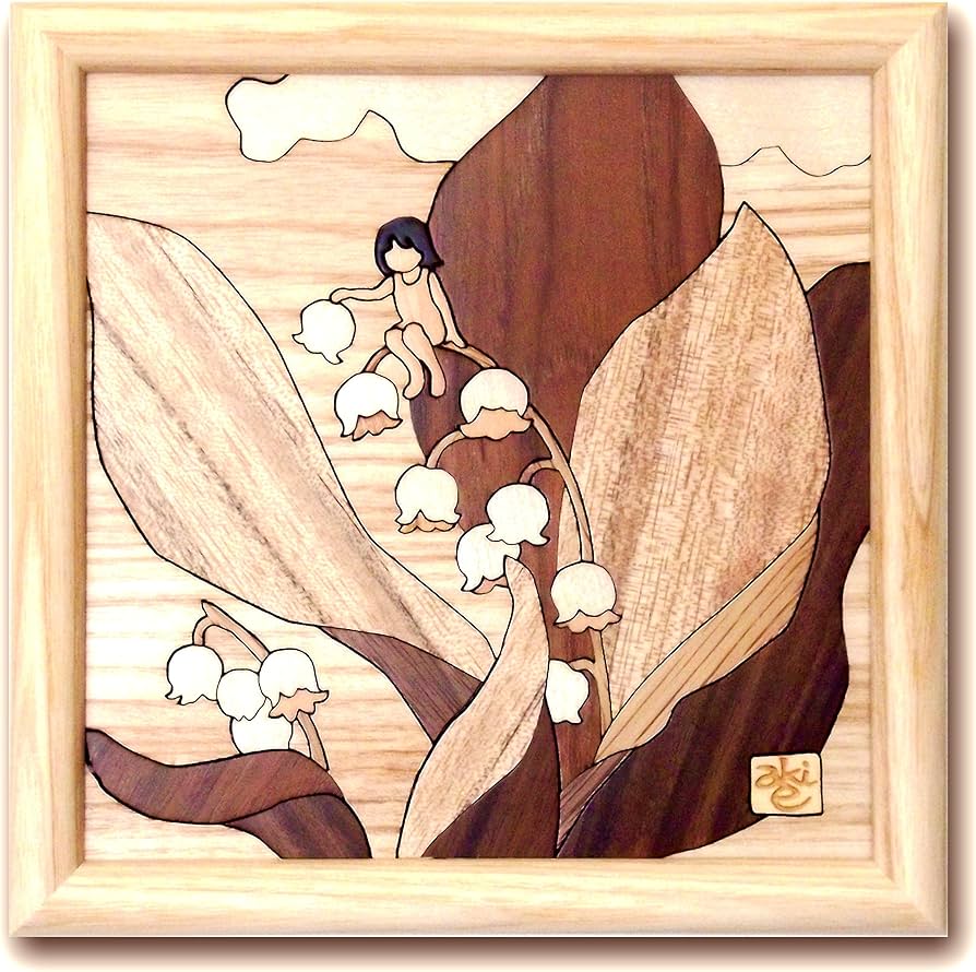 Amazon.co.jp: 木の絵画 ウッドアート 季節のお花 アトリエやしろ