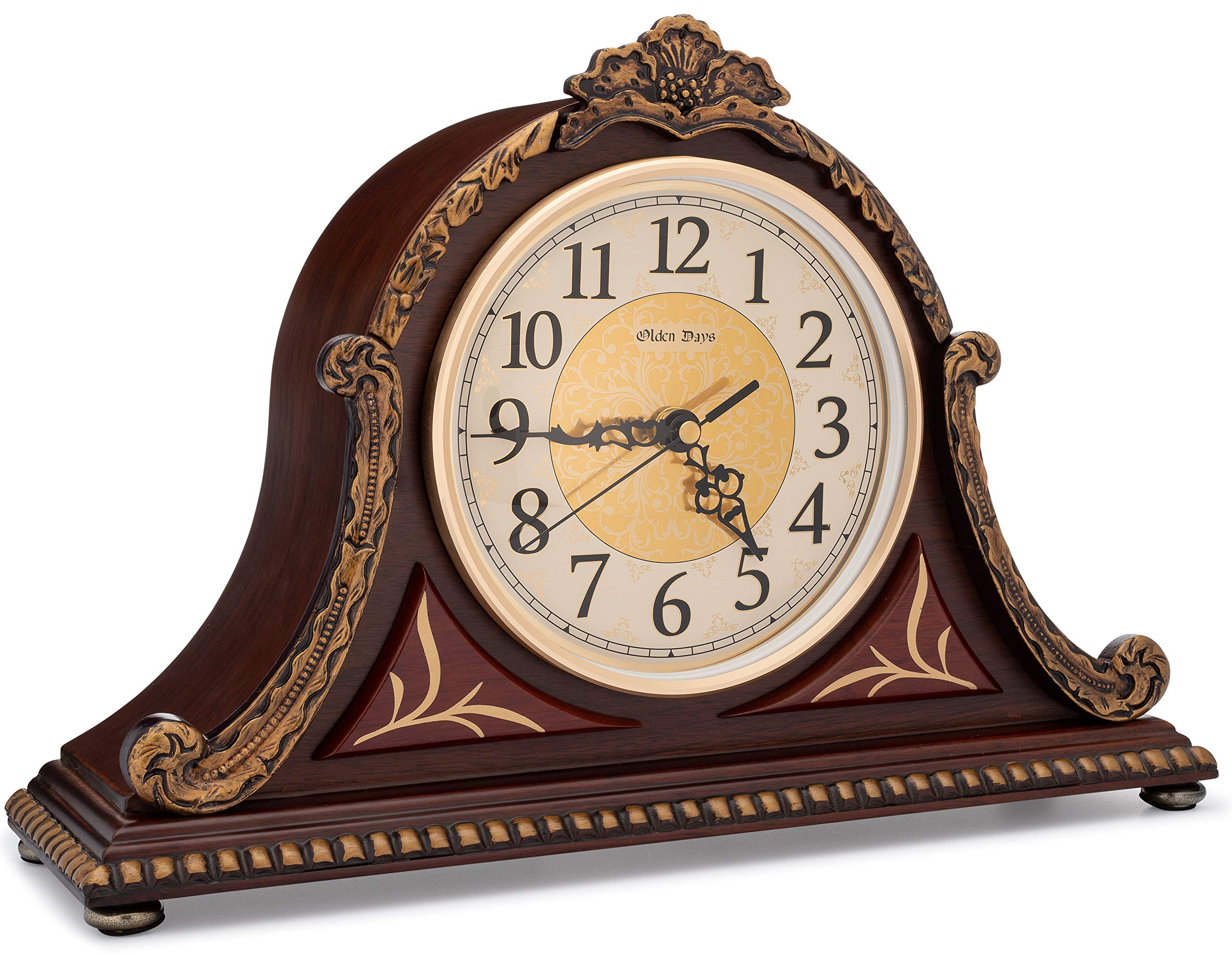 Amazon.com: Olden Days Mantel Clock with Real Wood, 4 Chime