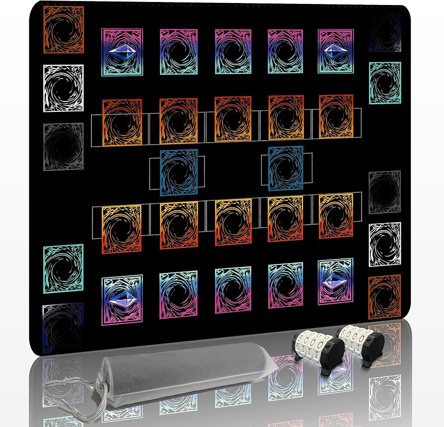 Amazon | 遊戯王プレイマット、2人用、フリーカウンター×2、収納バッグ