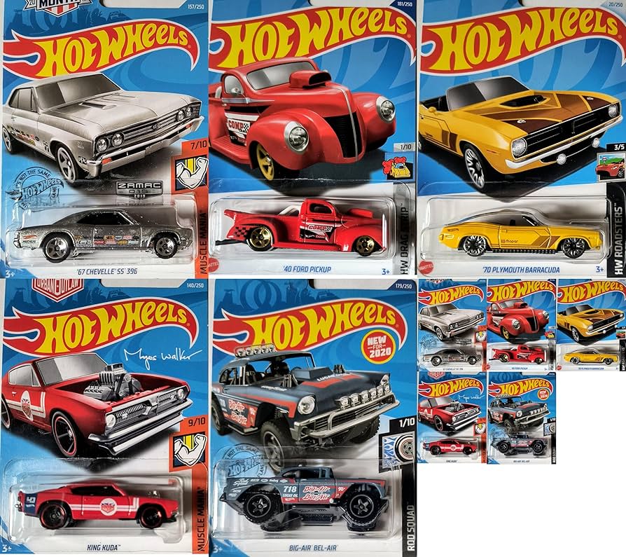 Amazon | Hot Wheels クラシックホットロッド 1:64スケール 5台セット