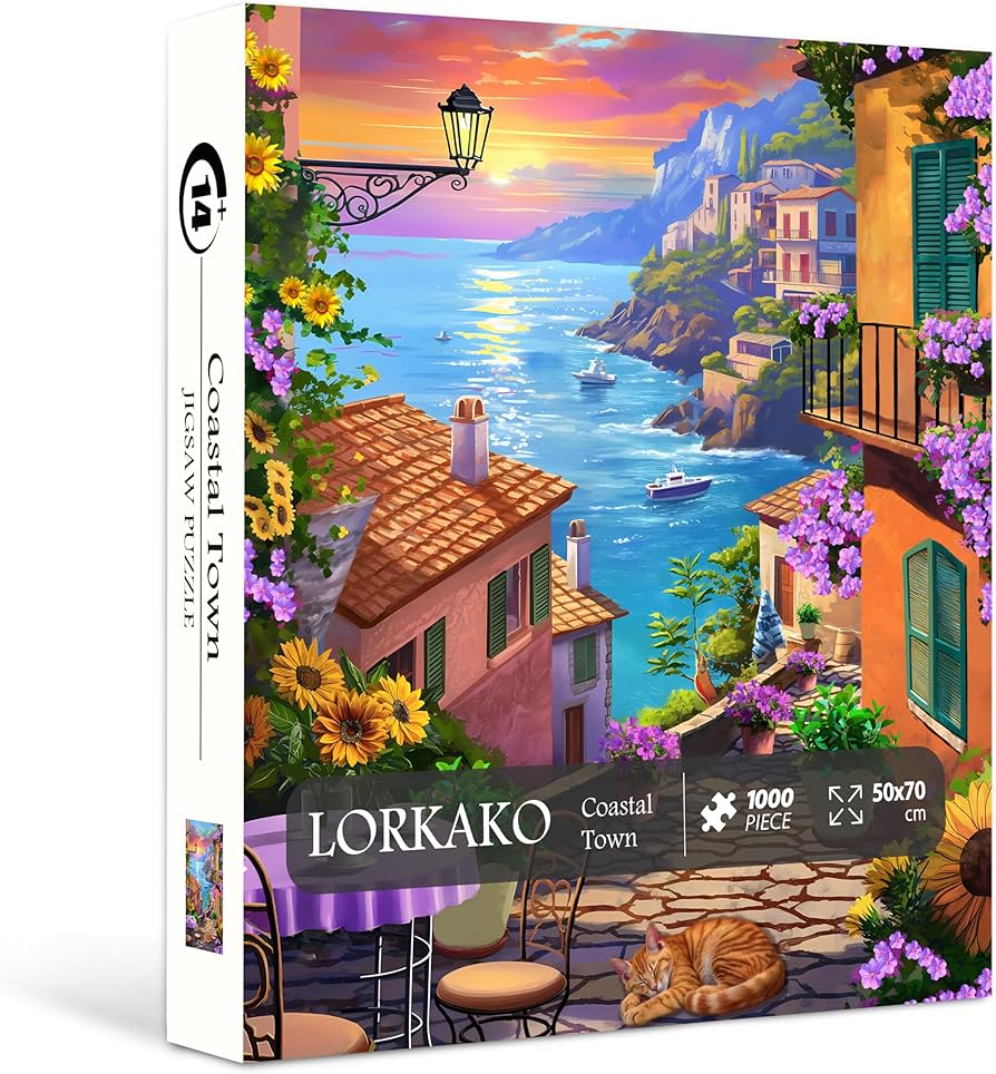 Amazon | LORKAKO ビーチパズル 大人用 1000ピース 夏の海のパズル 猫