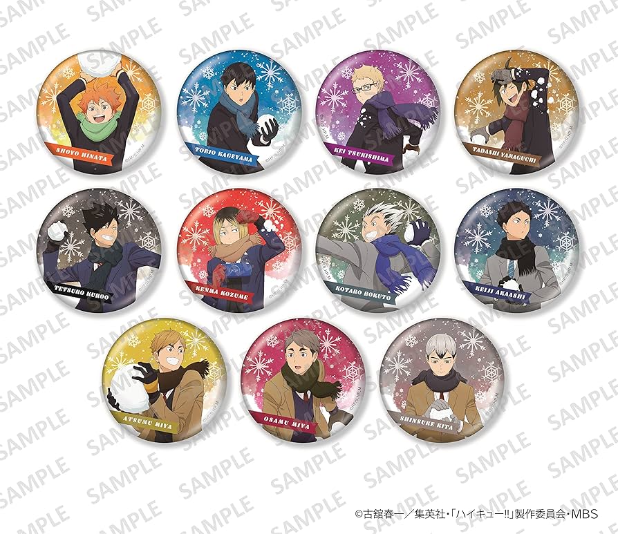 Amazon.co.jp: ハイキュー!! きらきら缶バッジコレクション 雪あそび