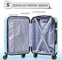 Amazon.com | AnyZip Luggage Sets 3 Piece Hardshell Suitcase Set PC