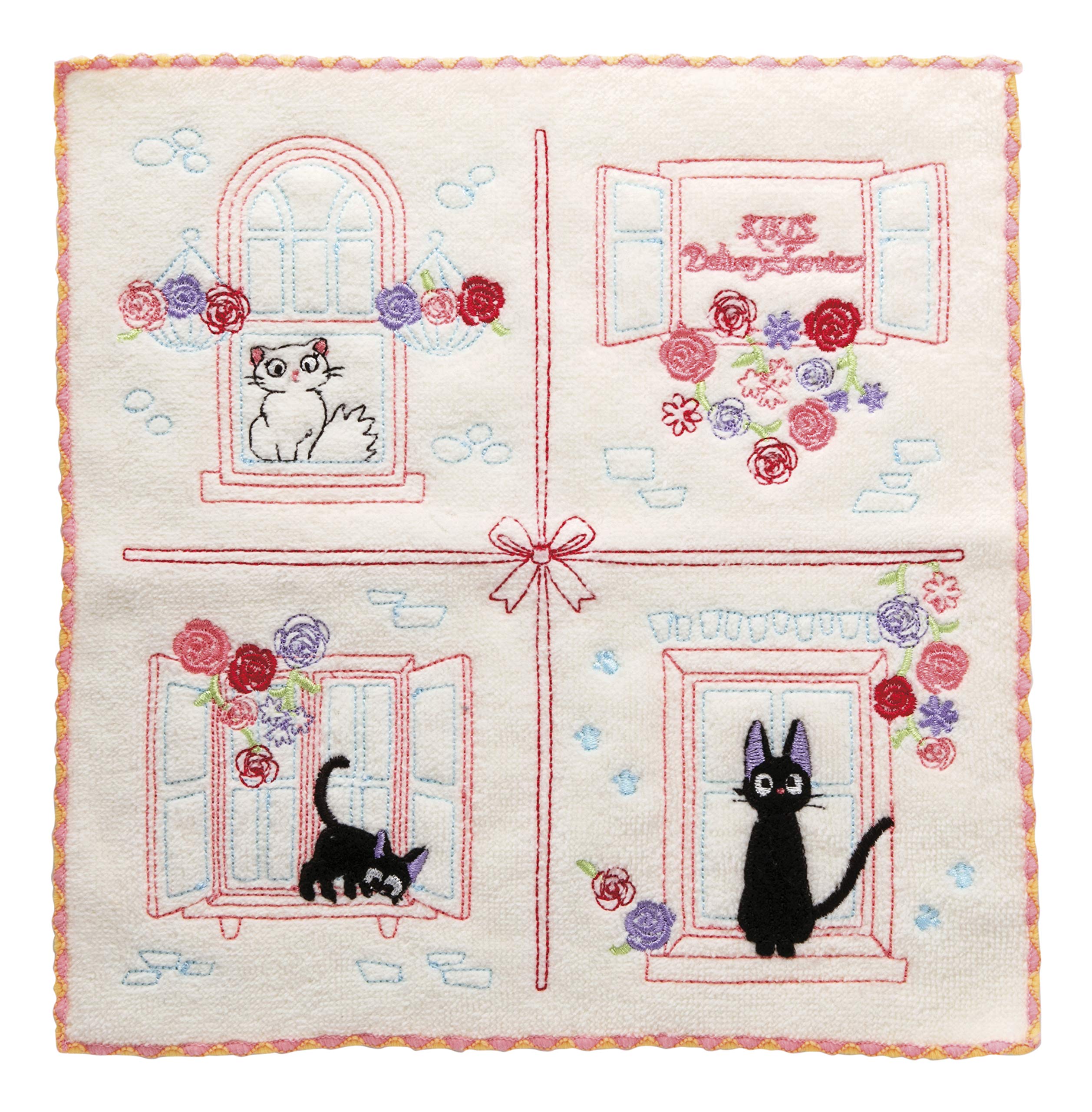 Amazon.co.jp: 丸眞 ハンドタオル ジブリ 魔女の宅急便 ジジ 25×25cm