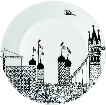 Royal Doulton Charlene Mullen Plates, 8.6-Inch, London City Scape
