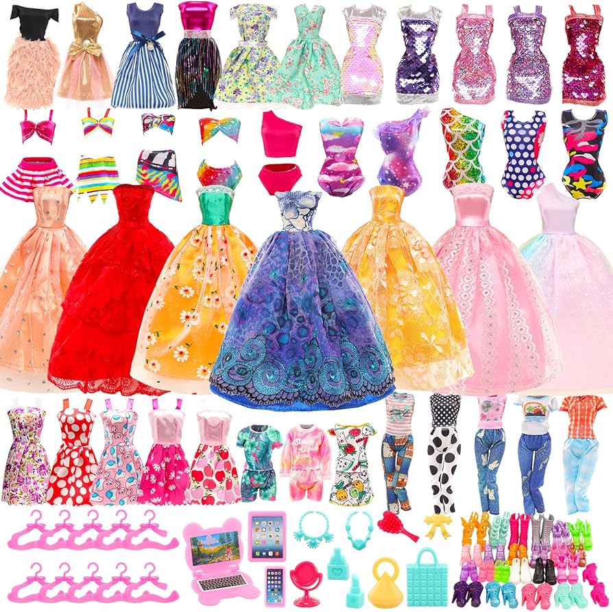 Amazon.co.jp: Barwawa 人形用服 30cmドール用服 人形用ドレス 52