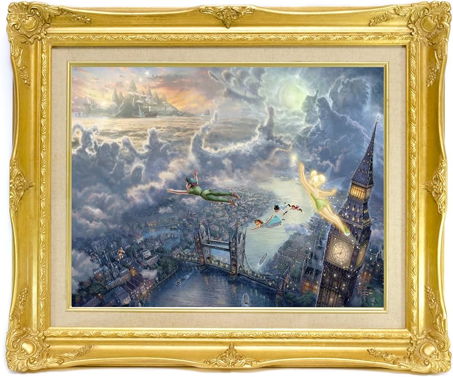 Amazon.co.jp: 西洋絵画 ディズニー ピーターパン Peter Pan 豪華額縁