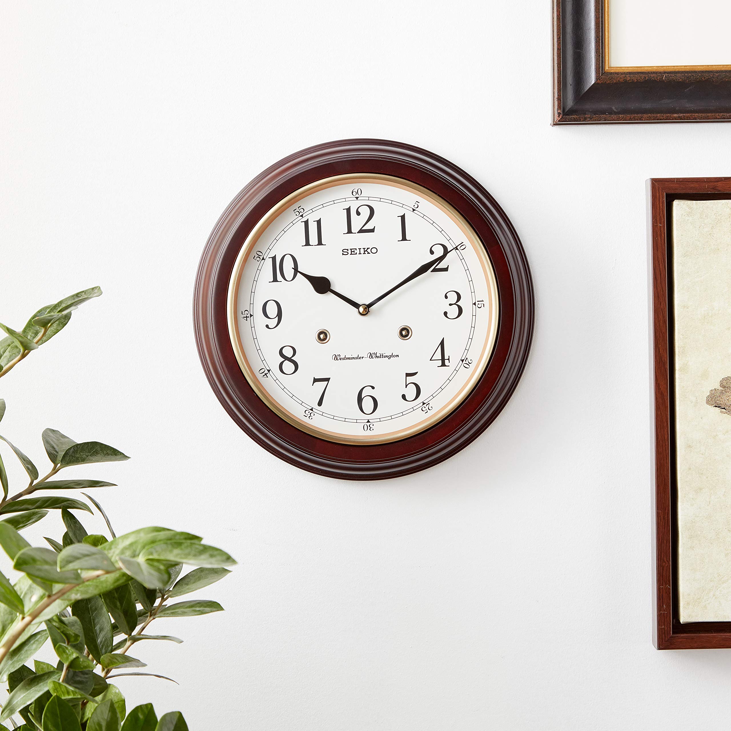 Amazon.com: Seiko QXH202ZLH Alder Wood Wall Clock with Dual