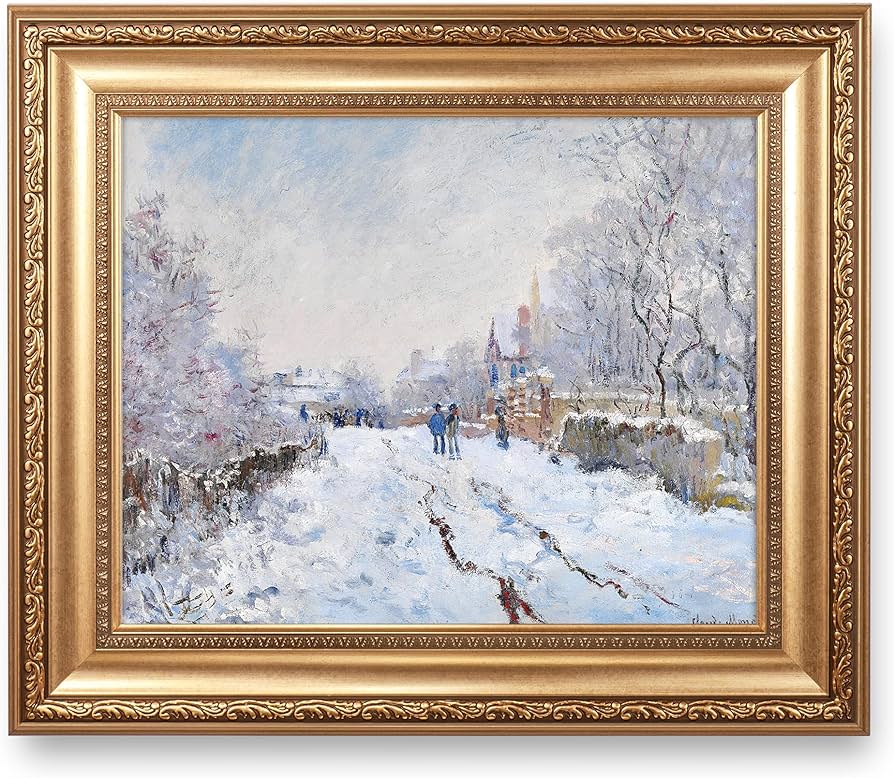 Amazon.co.jp: クロード・モネ作「アルジャントゥイユの雪」1875年