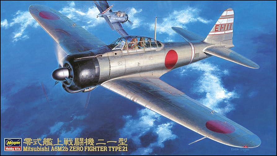 Amazon.com: Mitsubishi A6M-3 Zero Type 21 1/48 Hasegawa : Arts