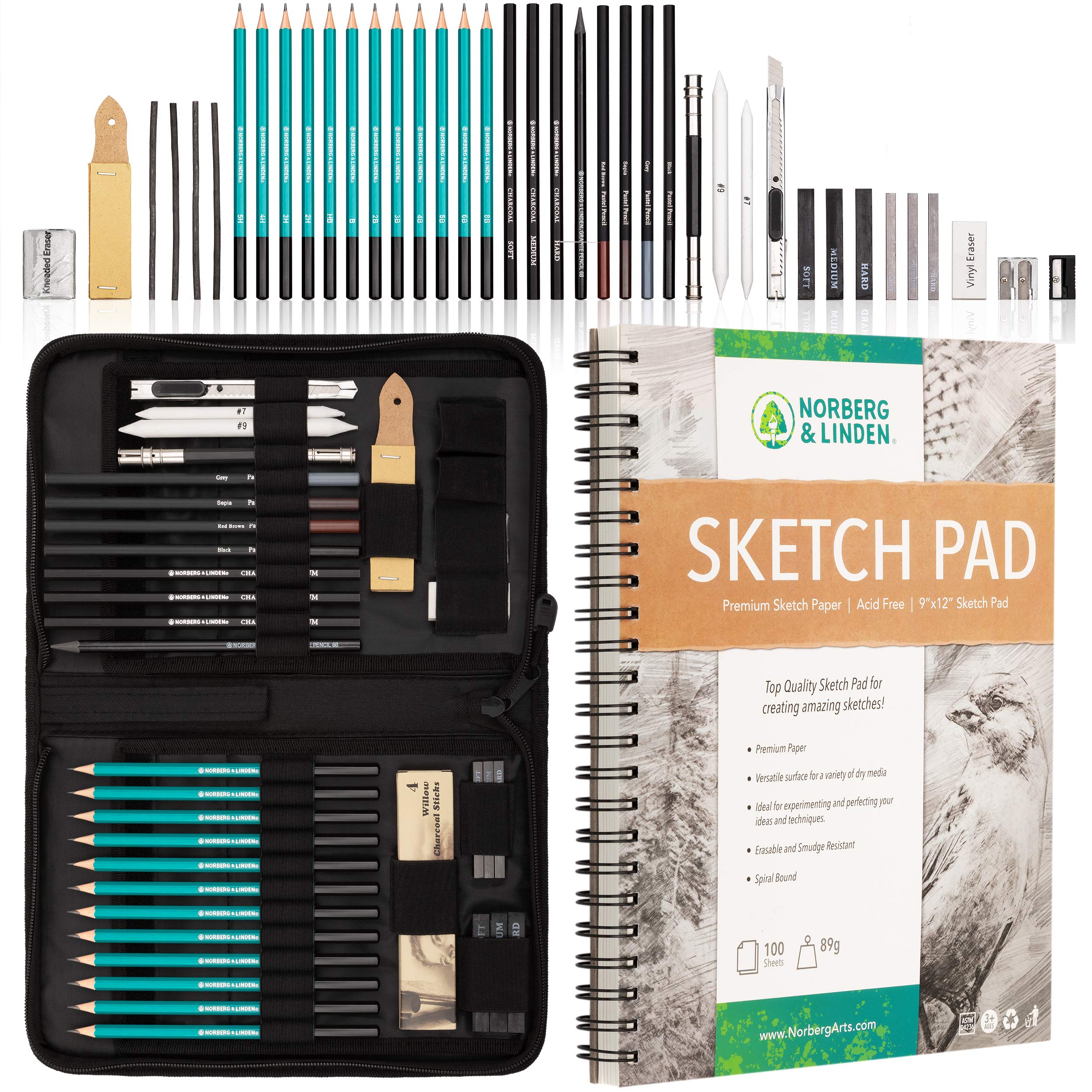 Amazon.com: Norberg & Linden XXL Drawing Set - Sketching and