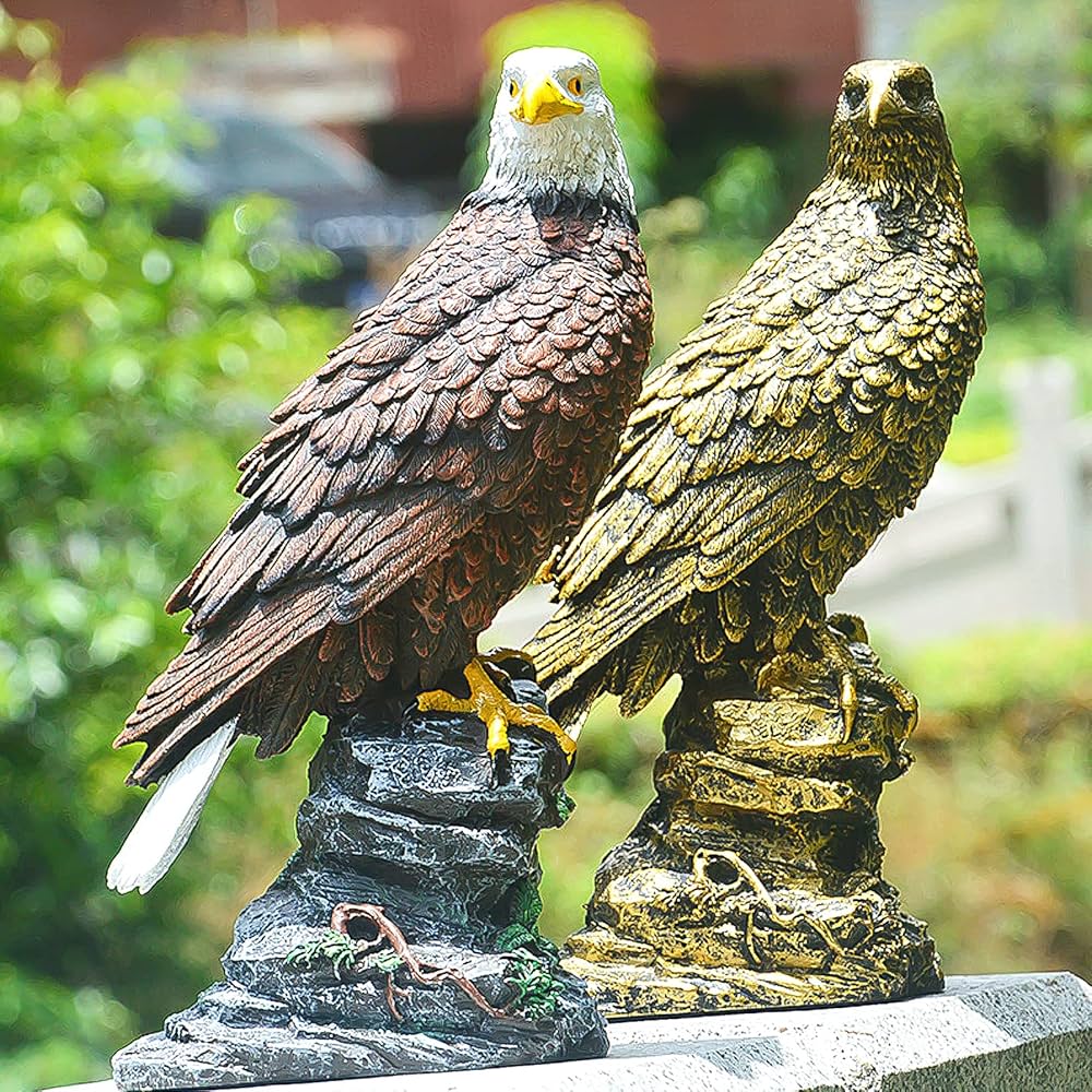 Amazon | PAEFIU 猛禽類最強 鷲 ワシ 鷹 置物 ミスターイーグル 防鳥