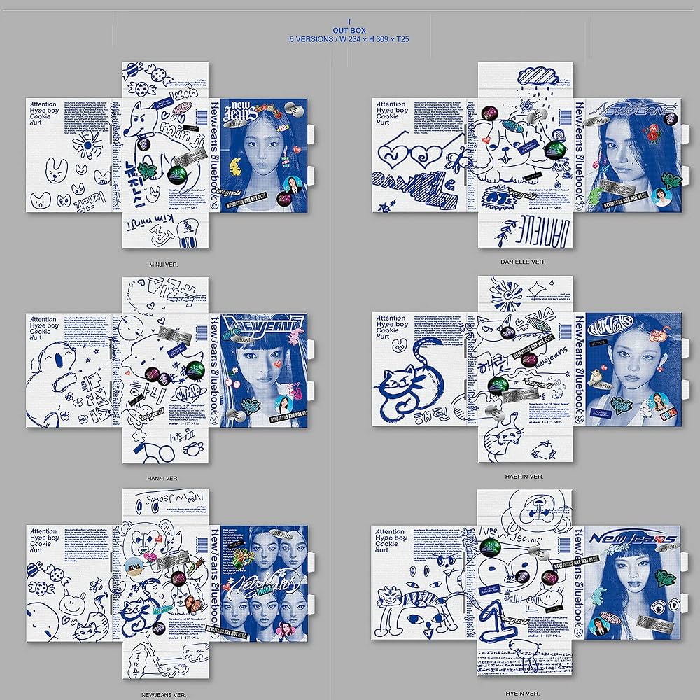 NEWJEANS, NEW JEANS - ( Blue Book Version ) NEWJEANS NEW JEANS 1st