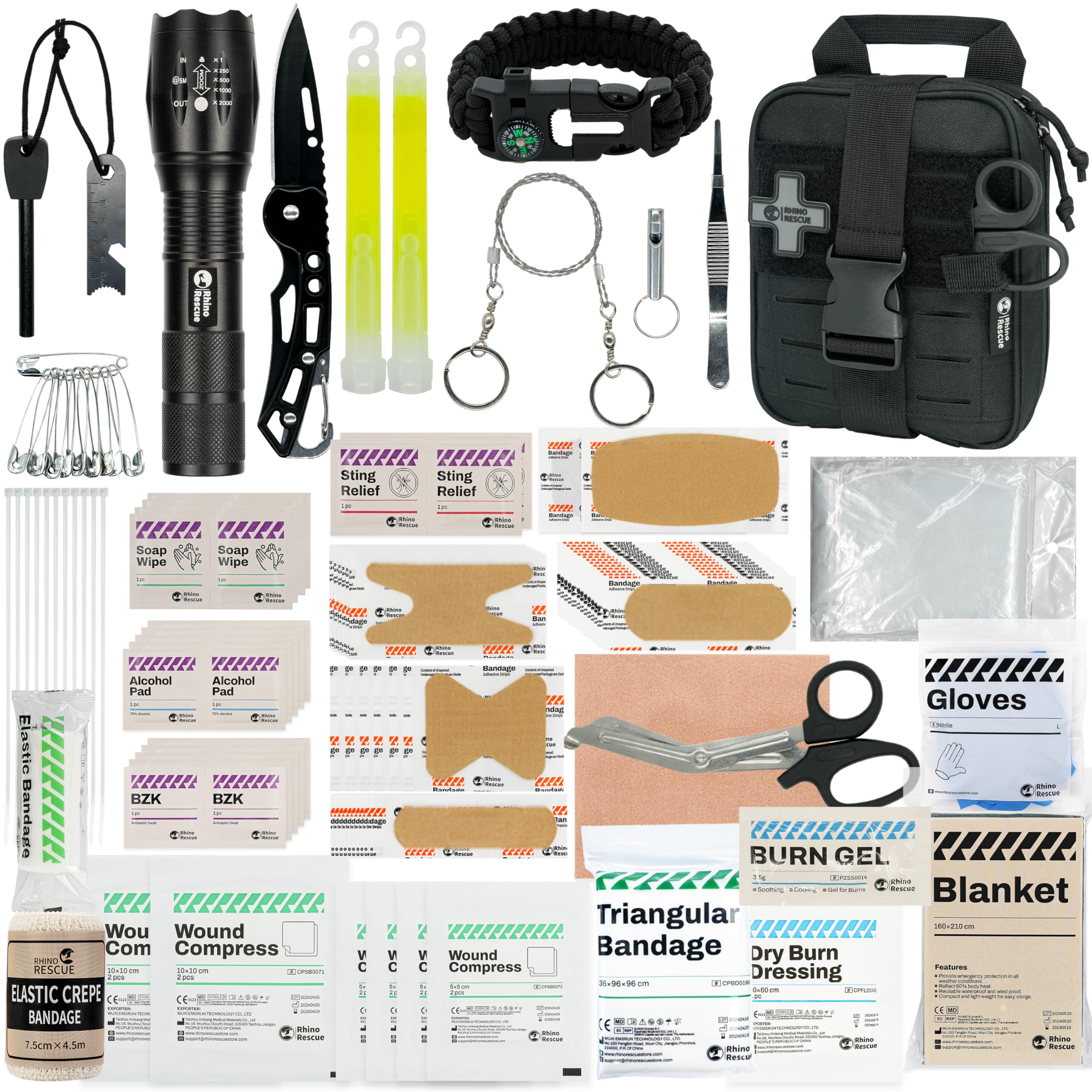 Amazon.com : RHINO RESCUE Survival First Aid Kit, Emergency Kit
