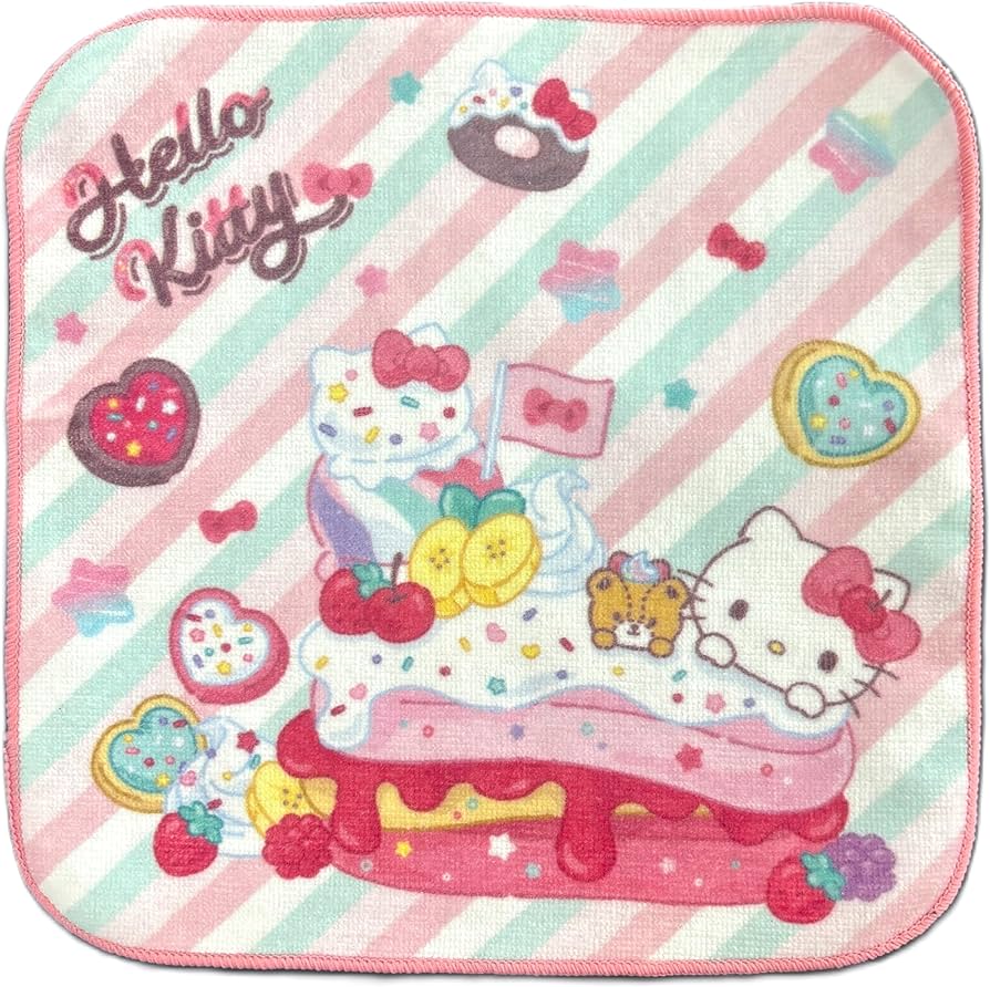 Amazon｜林(Hayashi) ミニタオル 約20×20cm サンリオ ケーキ ハロー