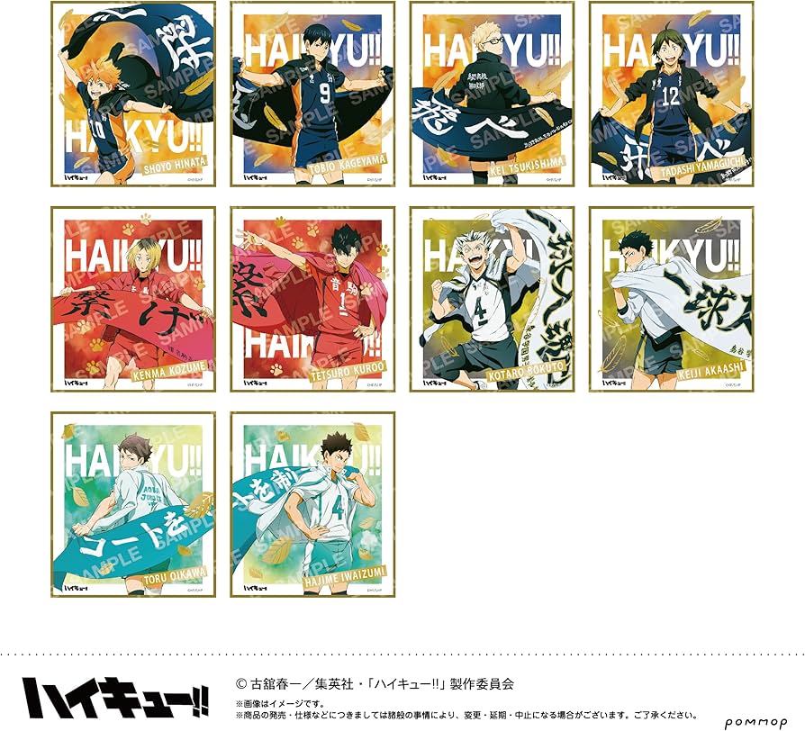 Amazon.co.jp: 【公式】ハイキュー!!箔押しミニ色紙コレクション