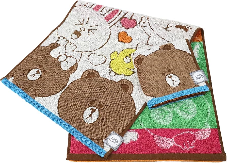 Amazon｜丸眞 フェイスタオル LINE FRIENDS ラインフレンズ ハッピー