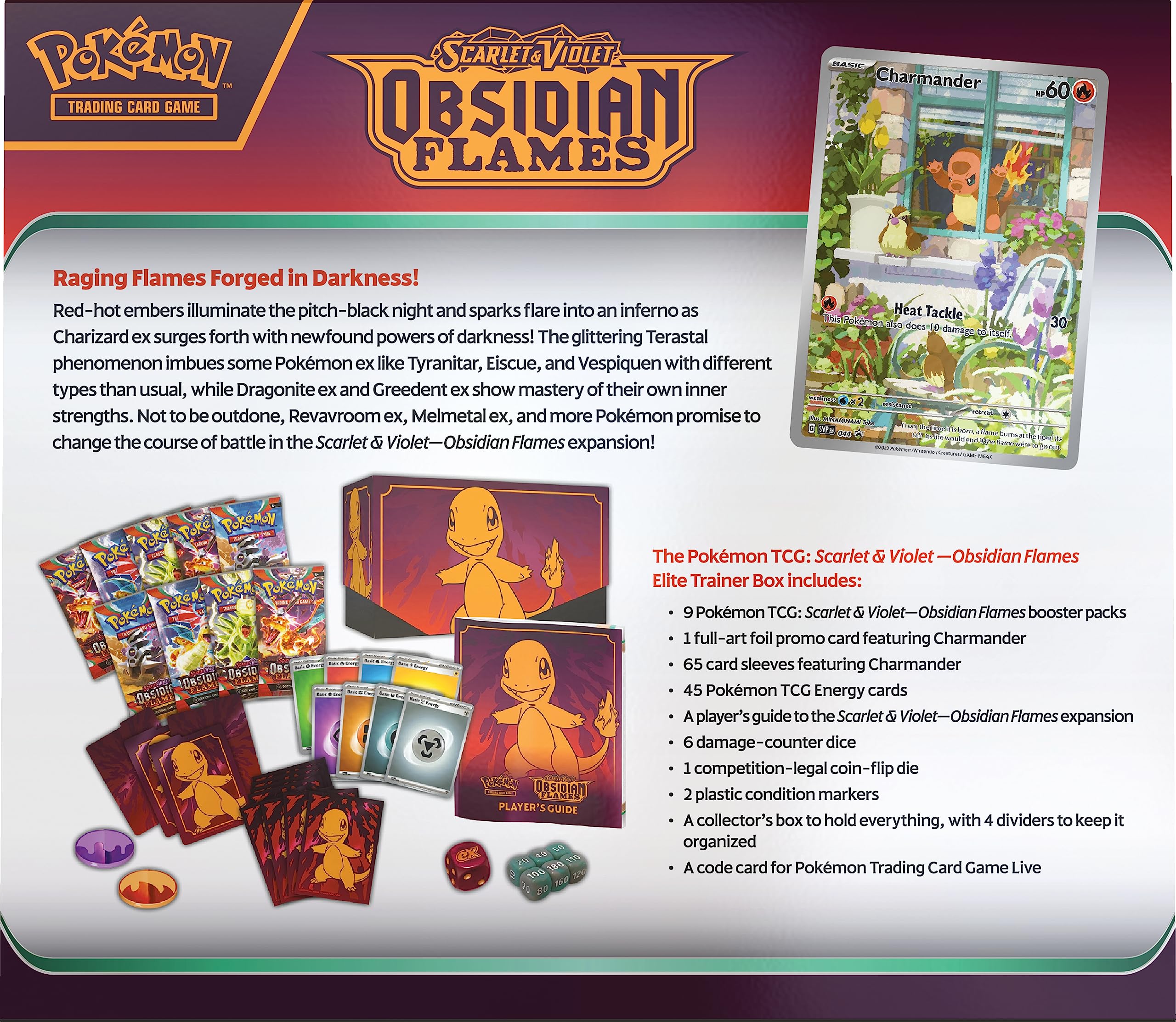 Amazon.com: Pokemon Scarlet & Violet 3 Obsidian Flames Elite