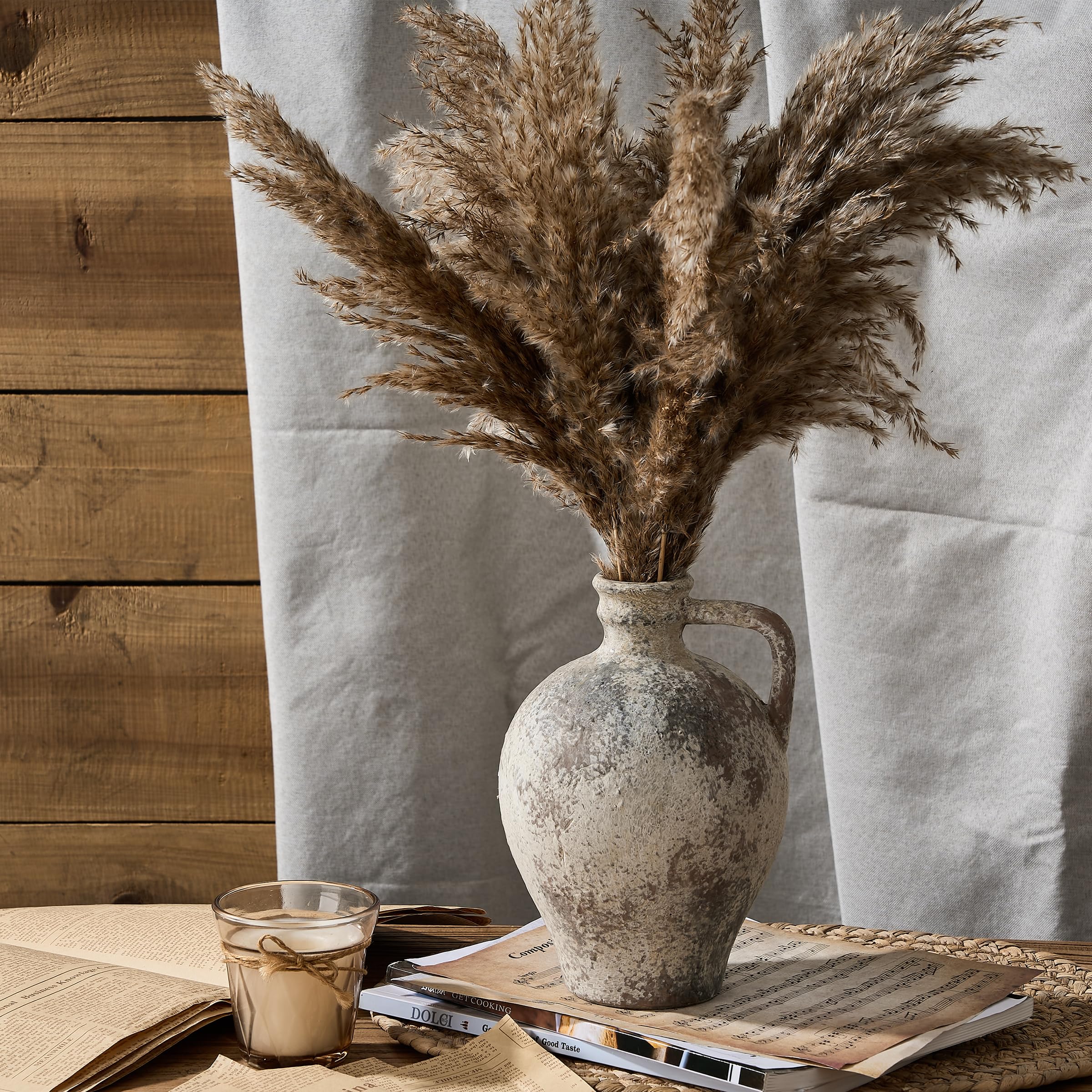 Amazon.co.jp: PORCER アンティークセラミック花瓶、8.3インチ