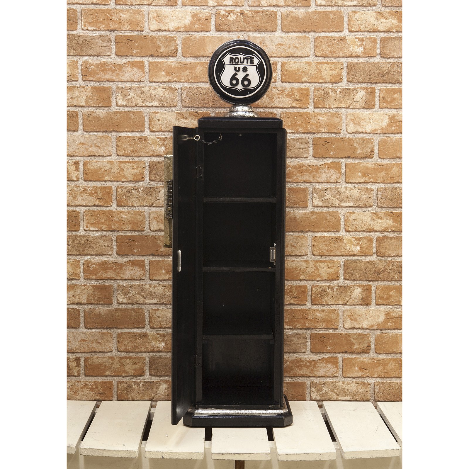Amazon｜ROUTE66 ガスポンプ型 4段 キャビネット （Lサイズ 84cm
