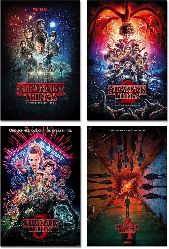 Amazon.co.jp: ストレンジャー・シングス 1、2、3&4 - 4ピース テレビ