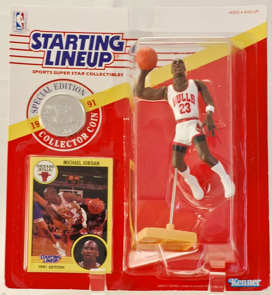 Amazon.com: Starting Lineup Michael Jordan 1991 (Jumping) : Sports