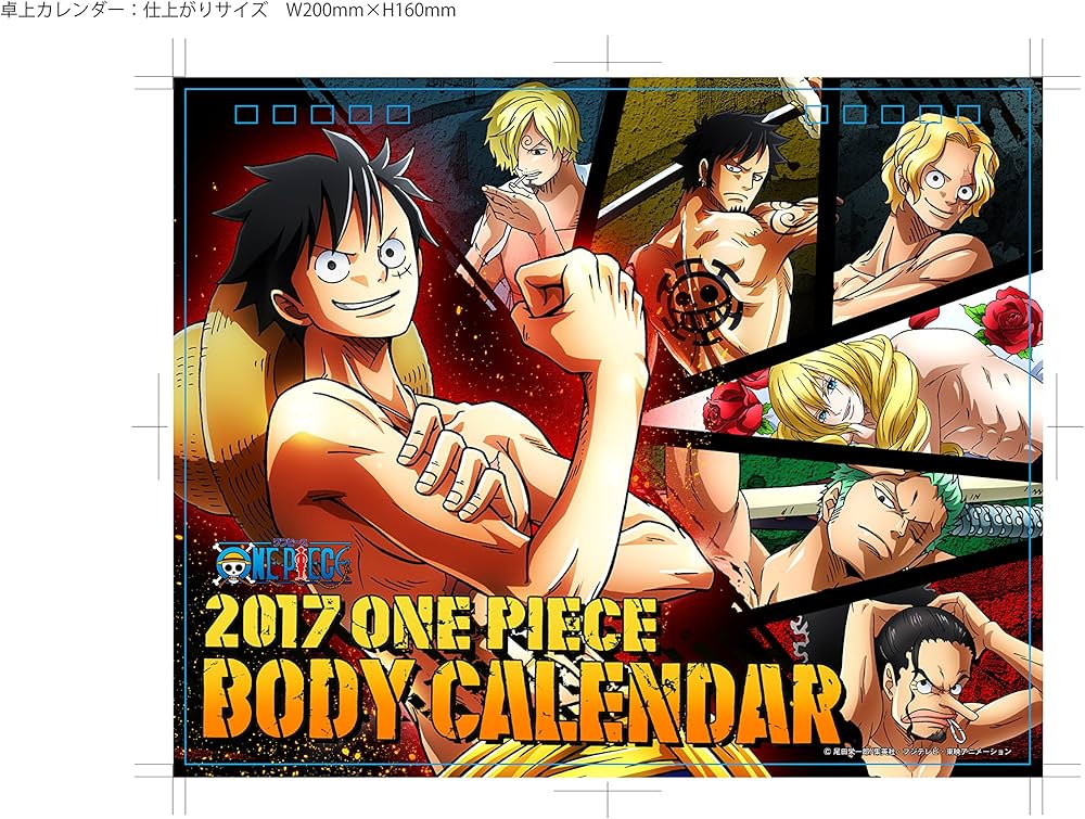 Amazon.co.jp: ONE PIECE BODY CALENDAR 2017カレンダー 卓上 : Office