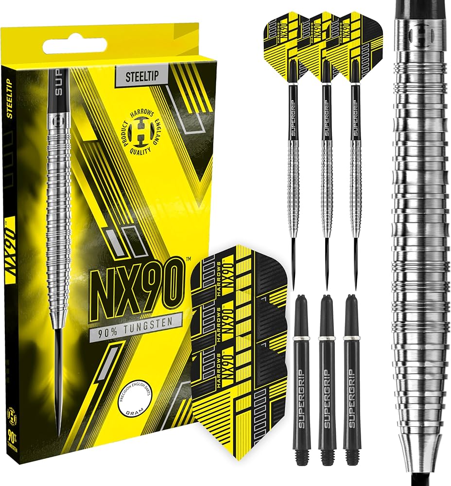 Amazon.com : Harrows NX90 Darts, 90% Tungsten Steel Tip Darts Set