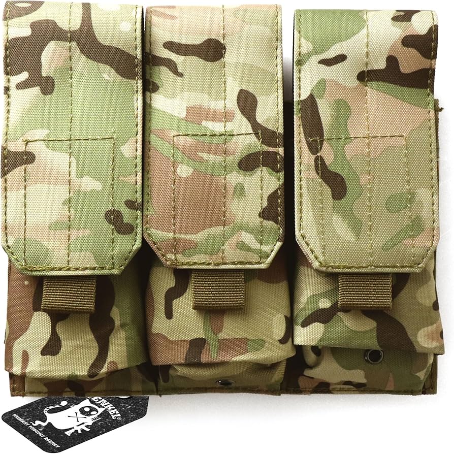 Amazon | SHENKEL 3連マガジンポーチ M4 M16 AK マルチカム pouch