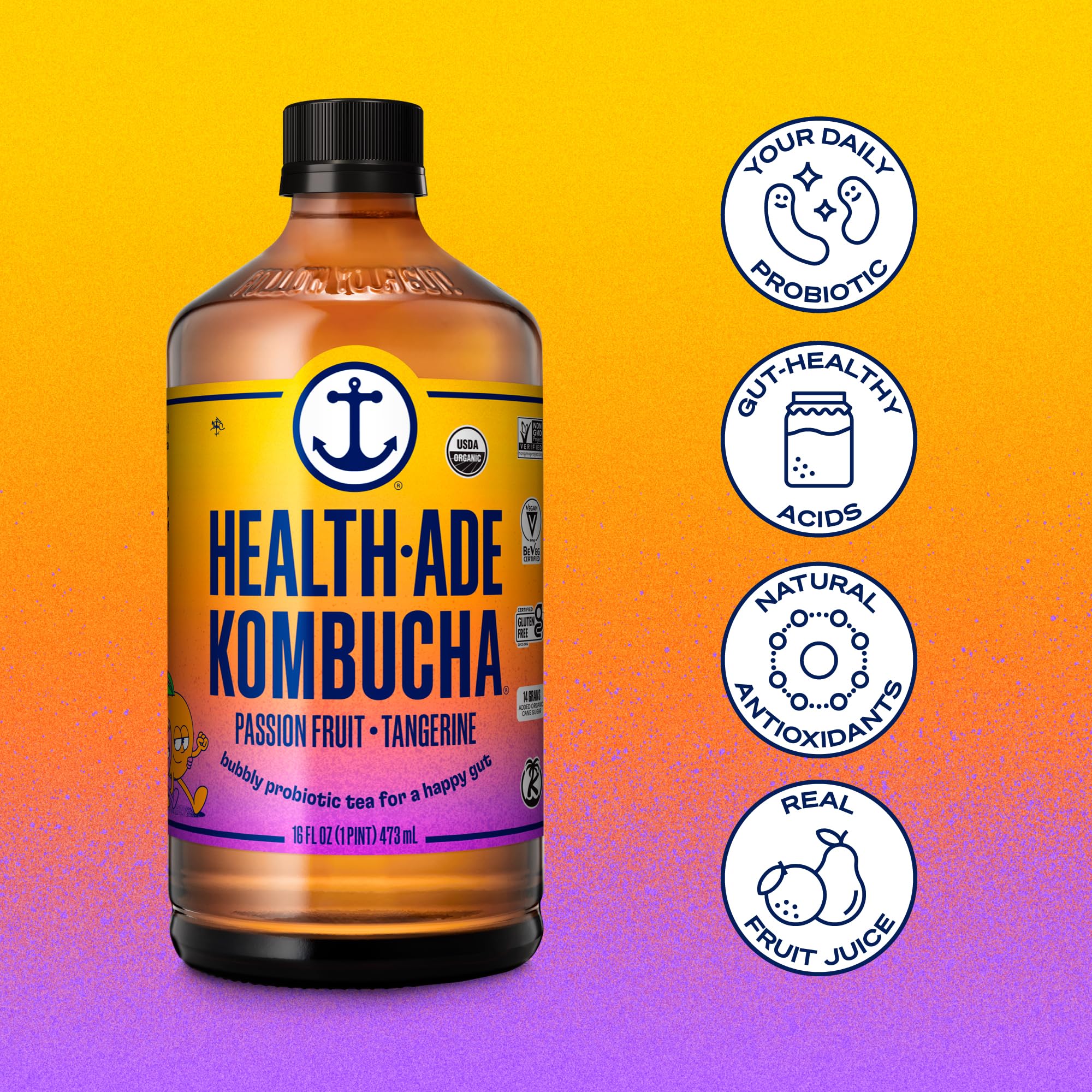Amazon.com : Health-Ade Kombucha Tea Organic Drink, Fermented Tea