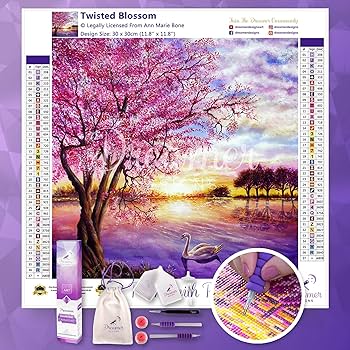 Amazon.co.jp: Dreamer Designs - ツイストブロッサム、5Dダイヤモンド