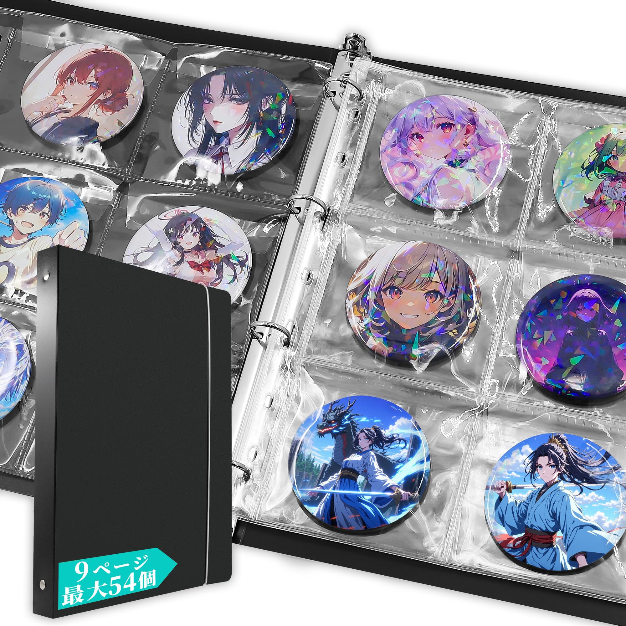 Amazon.co.jp: Goreson 75mm缶バッジ 収納ファイル グッズ収納