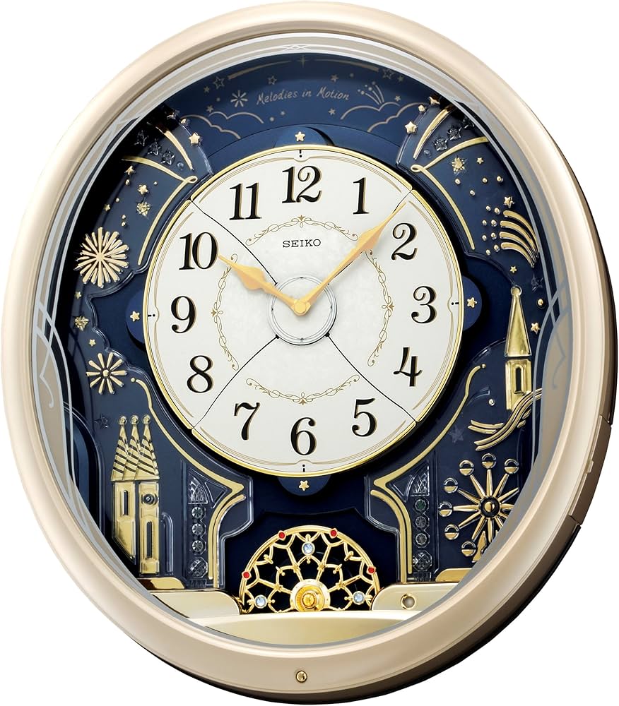 Amazon.com: SEIKO Melodies in Motion Wall Clock, Starry Night
