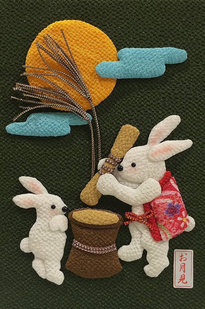 Amazon.co.jp: 押絵で作る 月見うさぎ 手作りキット : ホビー