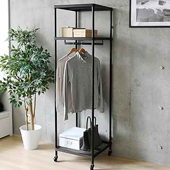 Amazon｜山善(YAMAZEN) ハンガーラック (スリム) 頑丈 幅50.5×奥行50.5