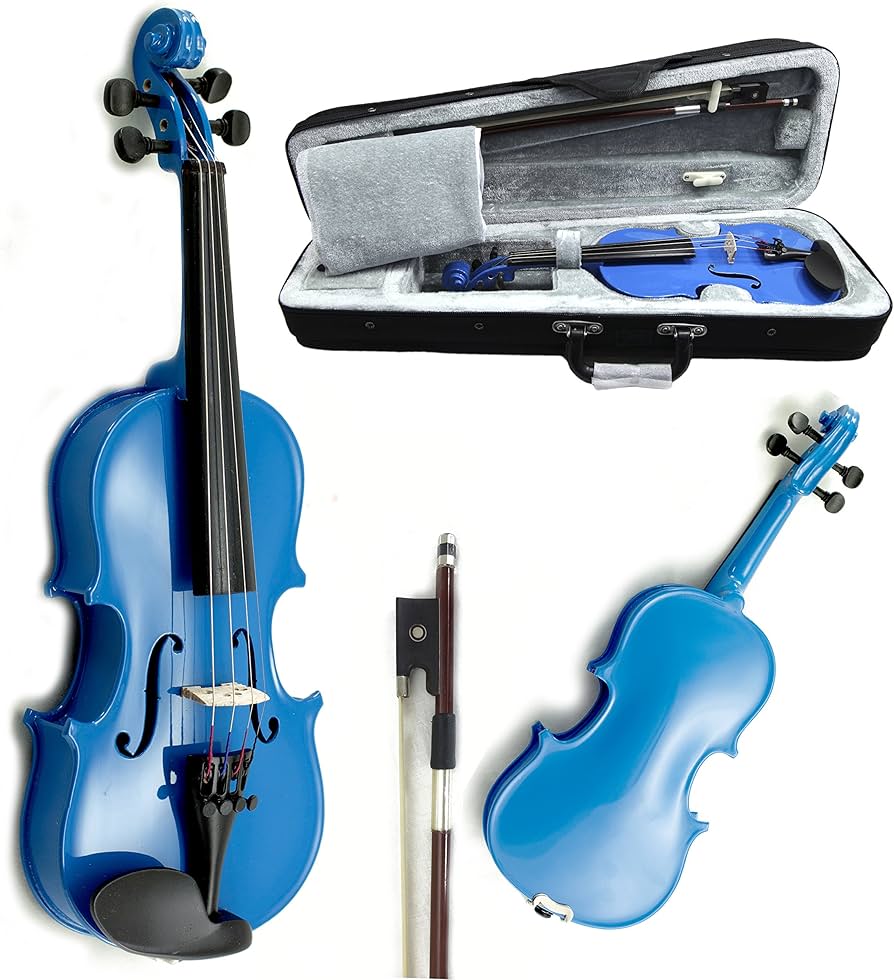 Amazon | SKY 子供用 バイオリン 1/10サイズ 青色 | バイオリン | 楽器