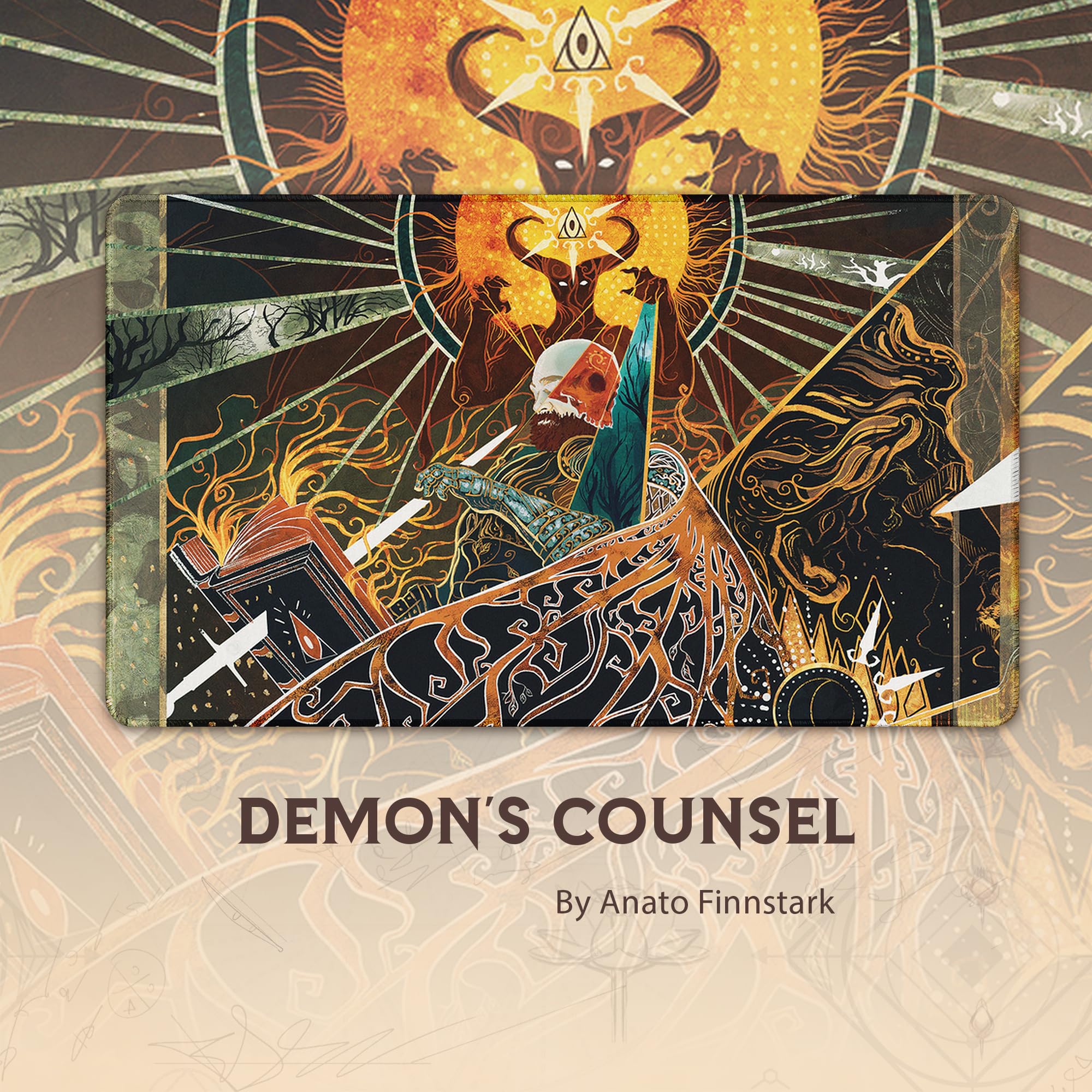Amazon.com: Paramint Demonic Tutor (Stitched) - MTG Playmat by